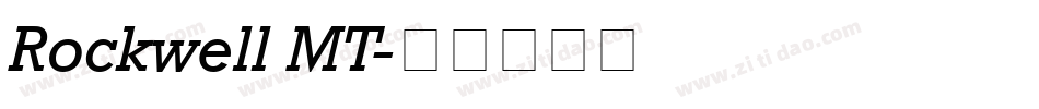Rockwell MT字体转换
